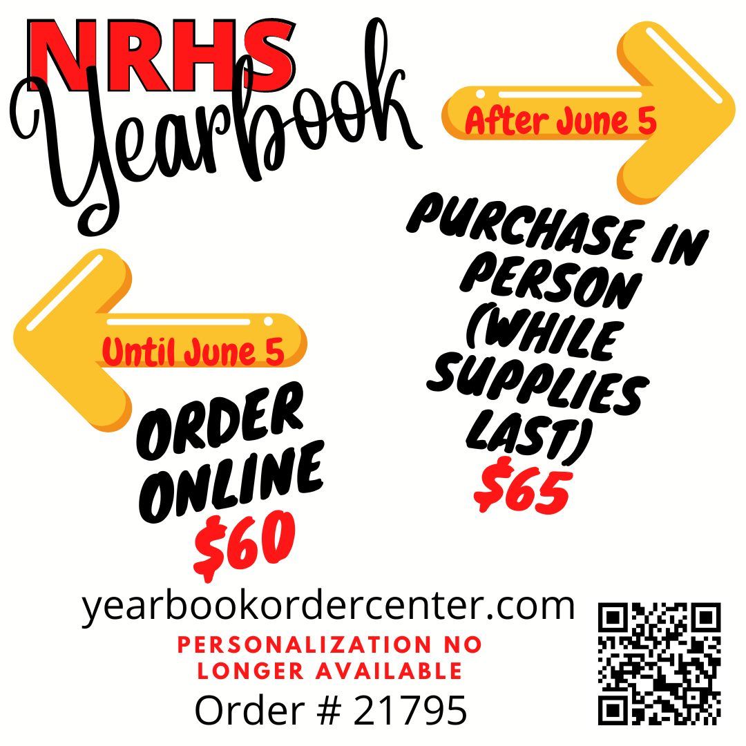  Yearbooks are $60 online before June 5th , $65 in person after June 5th